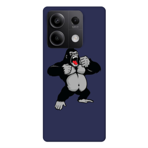 Xiaomi Redmi Note 13Pro 5G Angry Gorilla2 Dark blue Colored Silicone TPU Θήκη