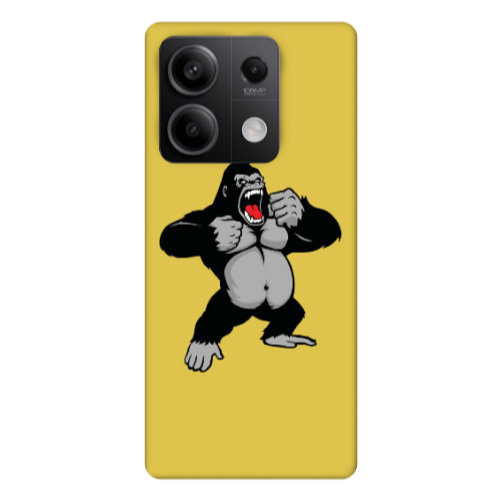 Xiaomi Redmi Note 13Pro 5G Angry Gorilla2 Yellow Colored Silicone TPU Θήκη