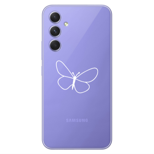 Samsung A56 butterfly Transparent Silicone TPU Θήκη