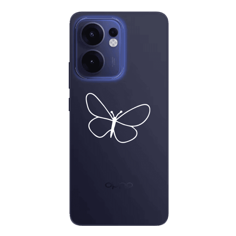 Oppo Reno13 FS butterfly Transparent Silicone TPU Θήκη