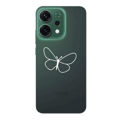 Oppo RENO 14 butterfly Transparent Silicone TPU Θήκη
