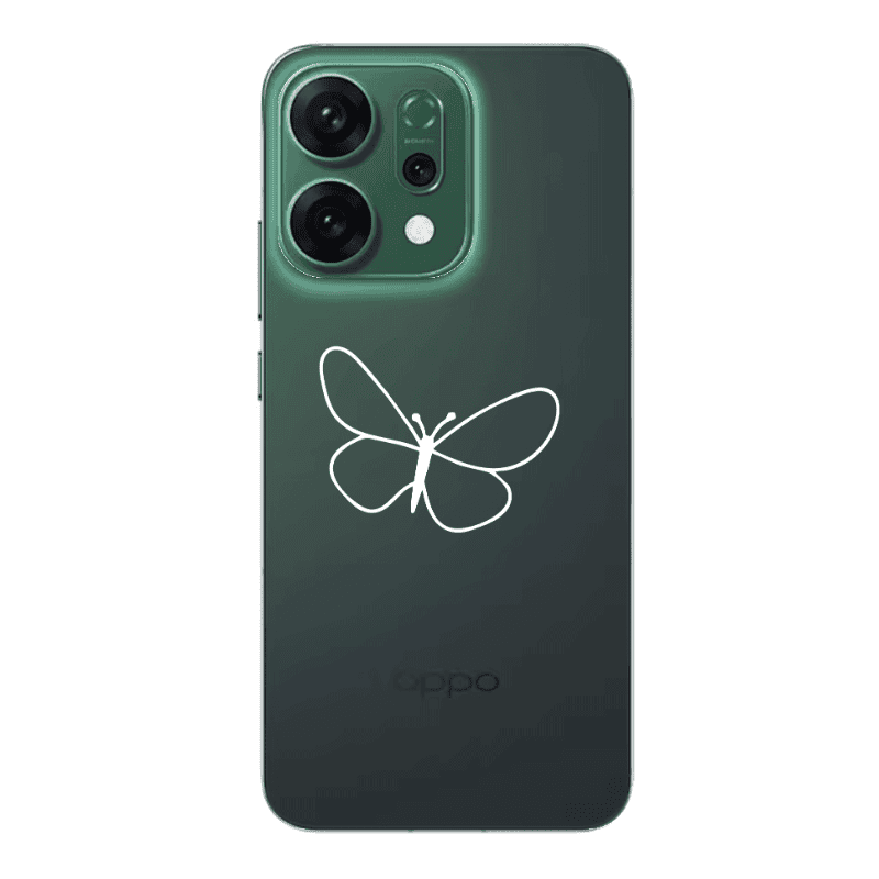 Oppo RENO 14 butterfly Transparent Silicone TPU Θήκη