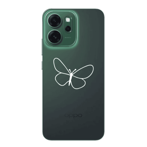 Oppo 14 F butterfly Transparent Silicone TPU Θήκη