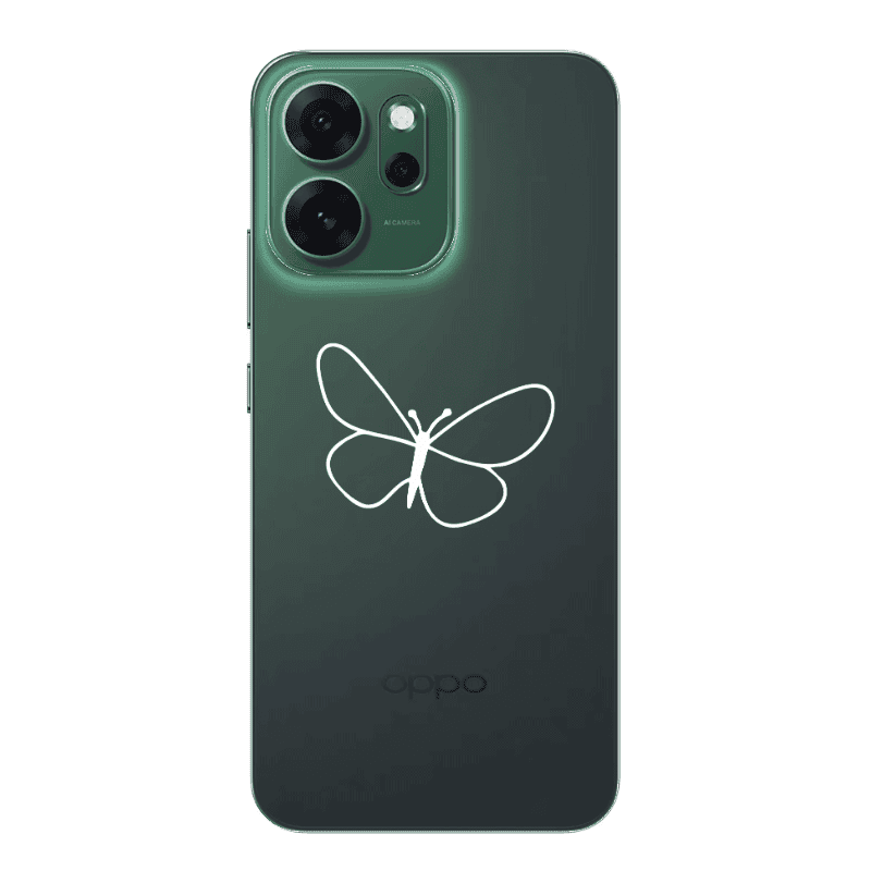 Oppo 14 F butterfly Transparent Silicone TPU Θήκη