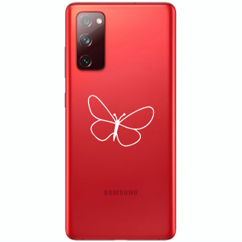 Samsung S20 FE butterfly Transparent Silicone TPU Θήκη