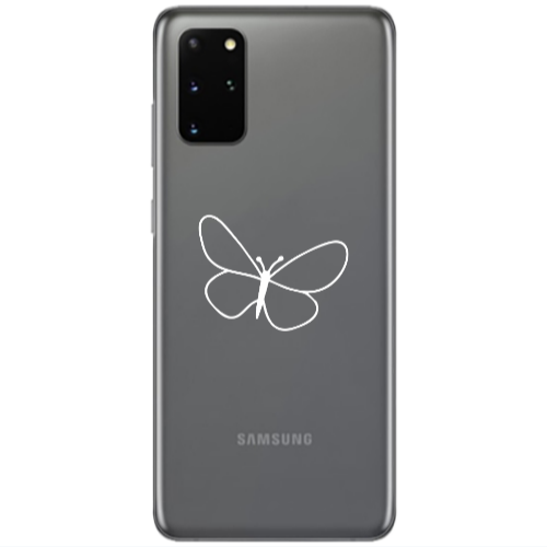 Samsung S20 Plus butterfly Transparent Silicone TPU Θήκη