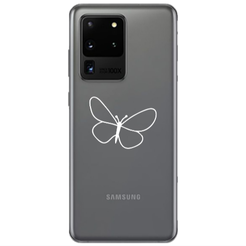 Samsung S20 Ultra butterfly Transparent Silicone TPU Θήκη