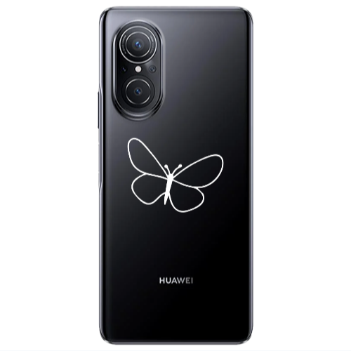 Huawei Nova 9 SE butterfly Transparent Silicone TPU Θήκη