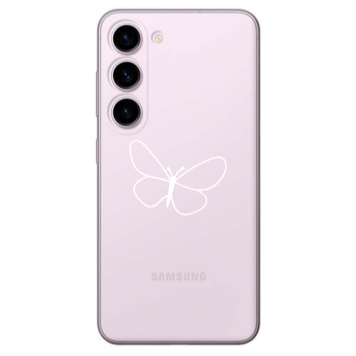 Samsung S23 Plus butterfly Transparent Silicone TPU Θήκη