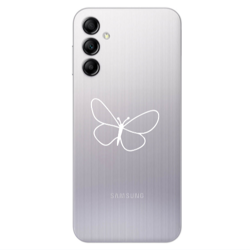 Samsung A24 butterfly Transparent Silicone TPU Θήκη