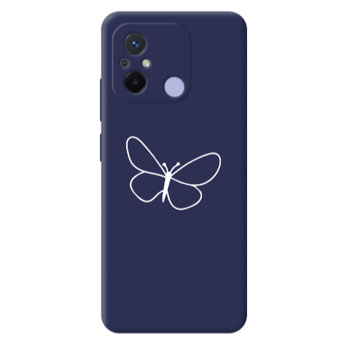 Xiaomi Redmi 12C butterfly Dark blue Colored Silicone TPU Θήκη