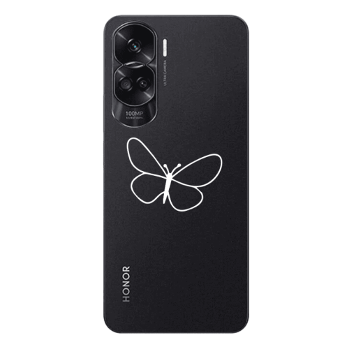 Honor 90 Lite 5G butterfly Transparent Silicone TPU Θήκη