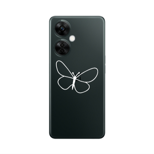 Oneplus Nord CE 3 Lite 5G butterfly Transparent Silicone TPU Θήκη