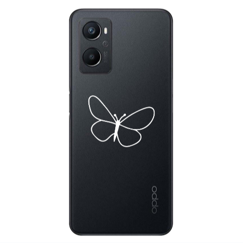 Oppo A 96 butterfly Transparent Silicone TPU Θήκη