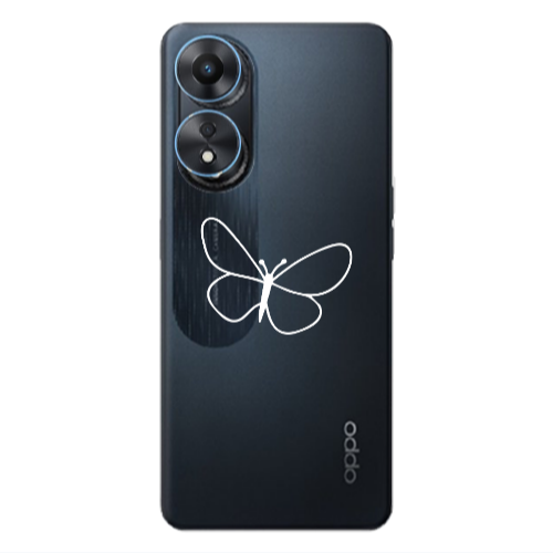 Oppo A 98 butterfly Transparent Silicone TPU Θήκη