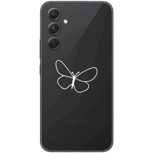 Samsung Galaxy A25 butterfly Transparent Silicone TPU Θήκη