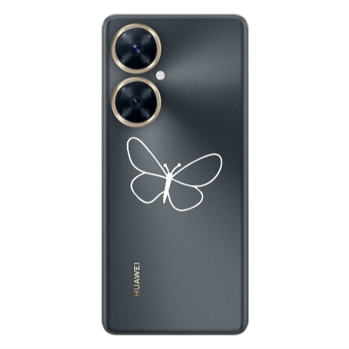 Huawei Nova 11i butterfly Transparent Silicone TPU Θήκη