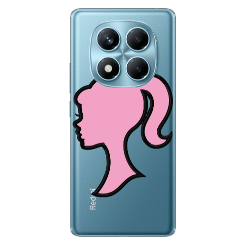Xiaomi Redmi Note 14 Pro Line girl Transparent Silicone TPU Θήκη