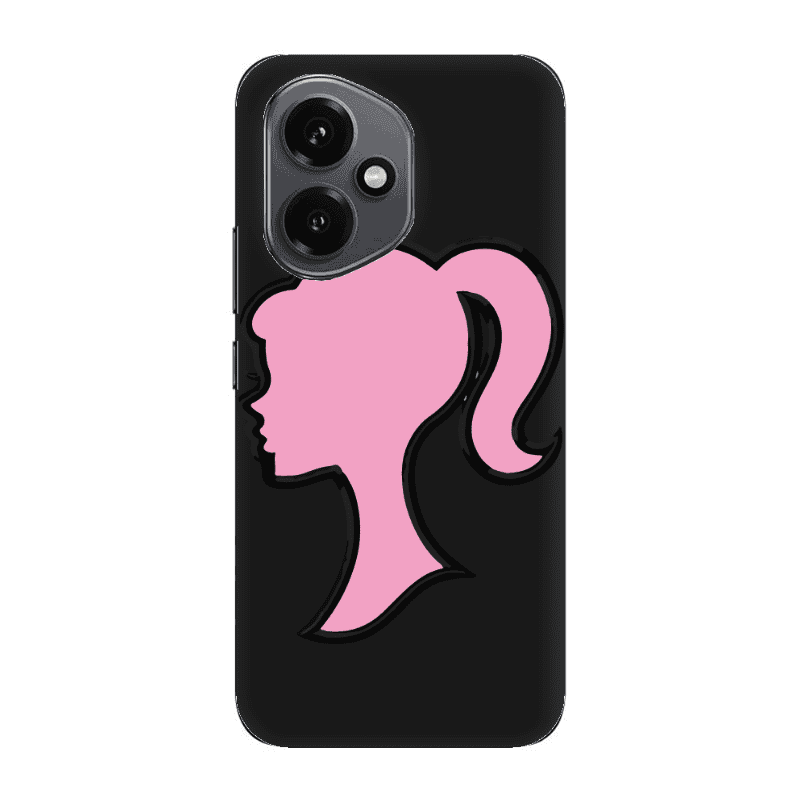Honor Magic 400 Line girl Black Colored Silicone TPU Θήκη