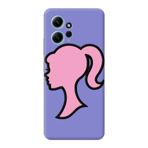 Xiaomi Redmi Note 12 4G Line girl Purple Colored Silicone TPU Θήκη