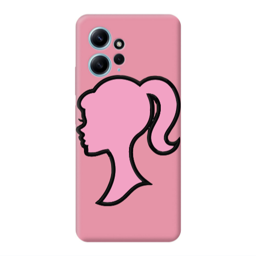 Xiaomi Redmi Note 12 4G Line girl Pink Colored Silicone TPU Θήκη