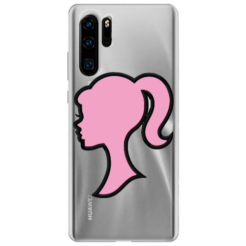 Huawei P30 Pro Line girl Transparent Silicone TPU Θήκη