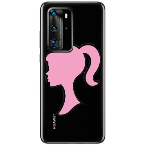 Huawei P40 Pro Line girl Transparent Silicone TPU Θήκη