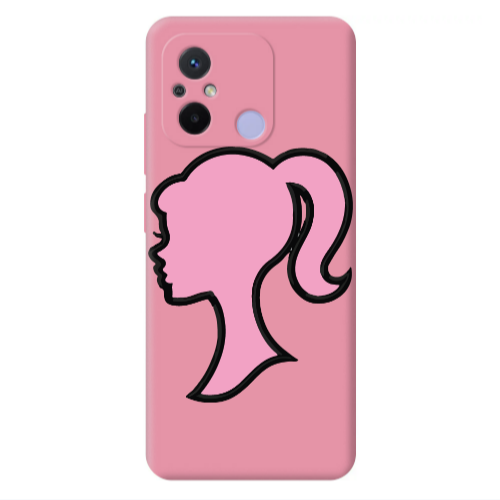 Xiaomi Redmi 12C Line girl Pink Colored Silicone TPU Θήκη
