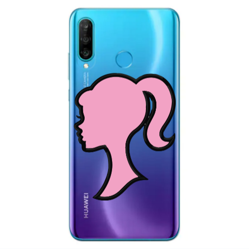 Huawei P30 Lite Line girl Transparent Silicone TPU Θήκη