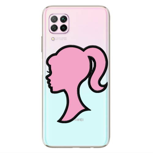 Huawei P40 Lite Line girl Transparent Silicone TPU Θήκη