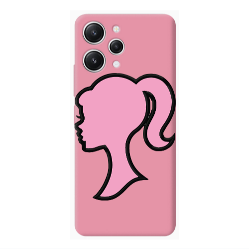 Xiaomi Redmi 12 Line girl Pink Colored Silicone TPU Θήκη