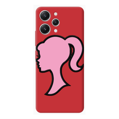Xiaomi Redmi 12 Line girl Red Colored Silicone TPU Θήκη
