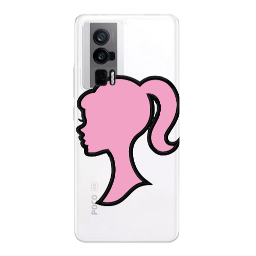 Xiaomi Poco F5 Pro Line girl Transparent Silicone TPU Θήκη