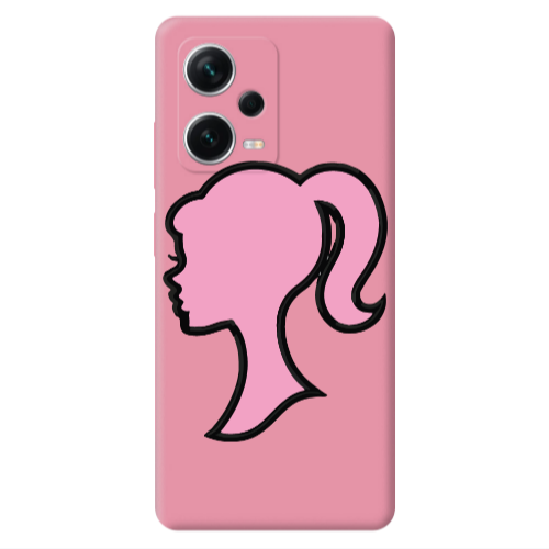 Xiaomi Poco X5 Line girl Pink Colored Silicone TPU Θήκη