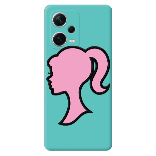 Xiaomi Poco X5 Line girl Turquoise Colored Silicone TPU Θήκη
