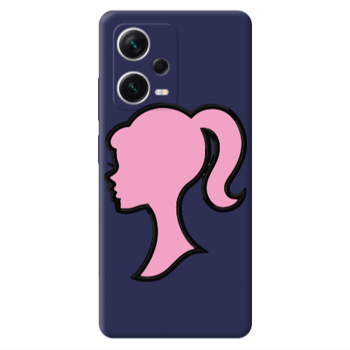 Xiaomi Poco X5 Line girl Dark blue Colored Silicone TPU Θήκη