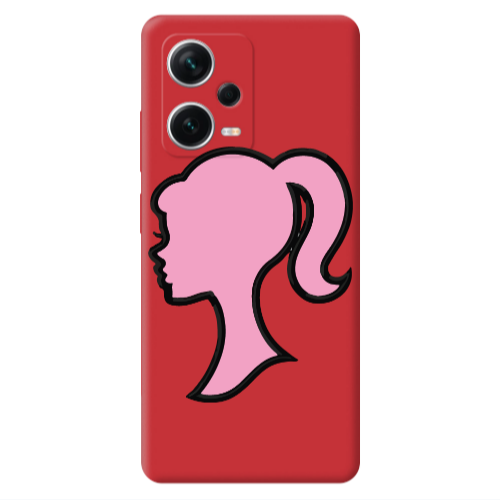 Xiaomi Poco X5 Line girl Red Colored Silicone TPU Θήκη