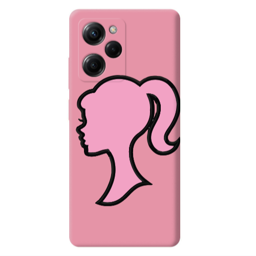 Xiaomi Poco X5 Pro Line girl Pink Colored Silicone TPU Θήκη