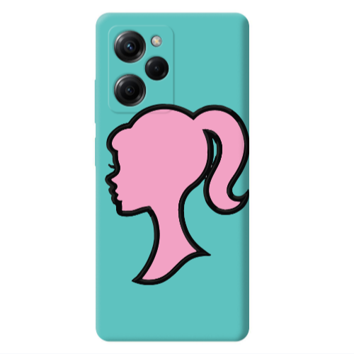 Xiaomi Poco X5 Pro Line girl Turquoise Colored Silicone TPU Θήκη