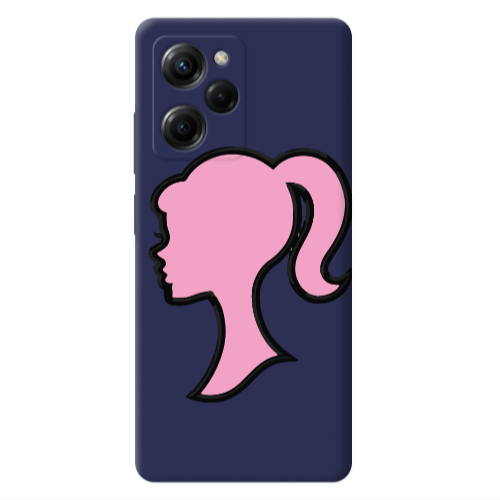 Xiaomi Poco X5 Pro Line girl Dark blue Colored Silicone TPU Θήκη