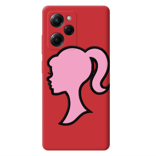 Xiaomi Poco X5 Pro Line girl Red Colored Silicone TPU Θήκη