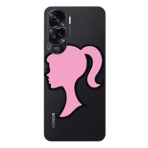 Honor 90 Lite 5G Line girl Transparent Silicone TPU Θήκη