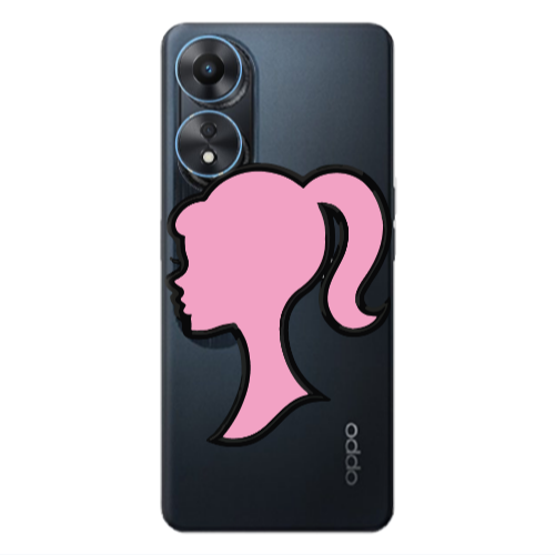 Oppo A 98 Line girl Transparent Silicone TPU Θήκη