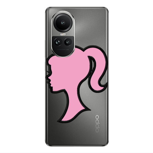 Oppo Reno10 5G Line girl Transparent Silicone TPU Θήκη