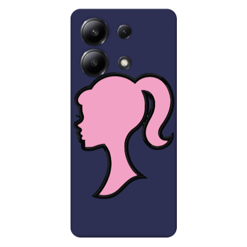 Xiaomi Redmi Note 13 4G Line girl Dark blue Colored Silicone TPU Θήκη