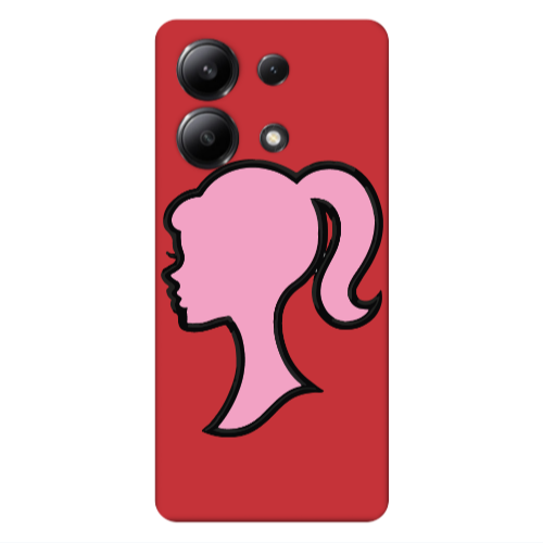 Xiaomi Redmi Note 13 4G Line girl Red Colored Silicone TPU Θήκη