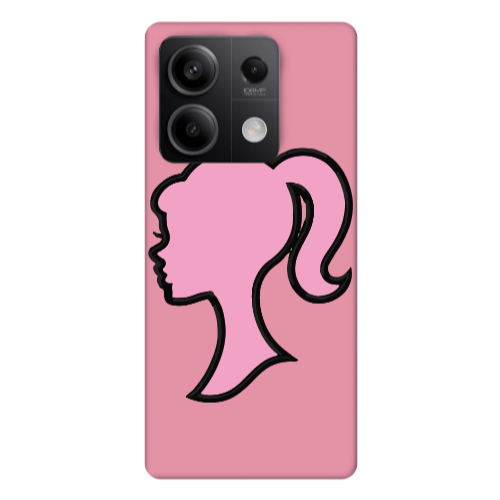 Xiaomi Redmi Note 13Pro 5G Line girl Pink Colored Silicone TPU Θήκη