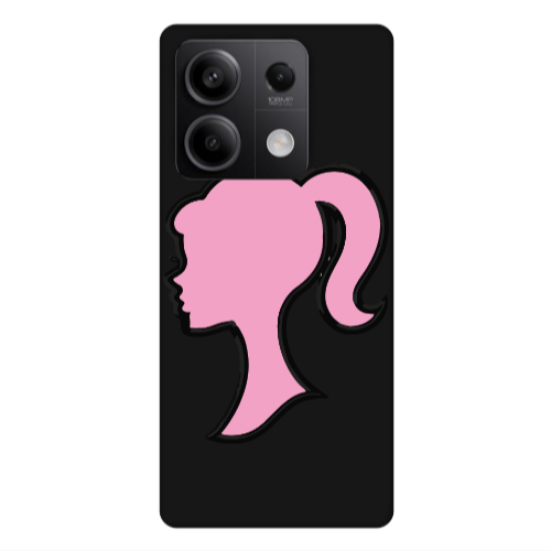 Xiaomi Redmi Note 13Pro 5G Line girl Black Colored Silicone TPU Θήκη