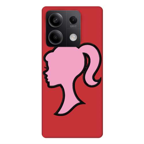 Xiaomi Redmi Note 13Pro 5G Line girl Red Colored Silicone TPU Θήκη