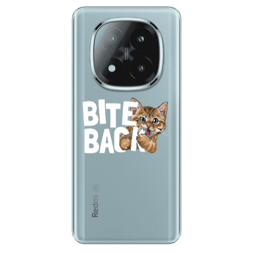Xiaomi Redmi Note 14 Pro + 5g bitte back cat Transparent Silicone TPU Θήκη